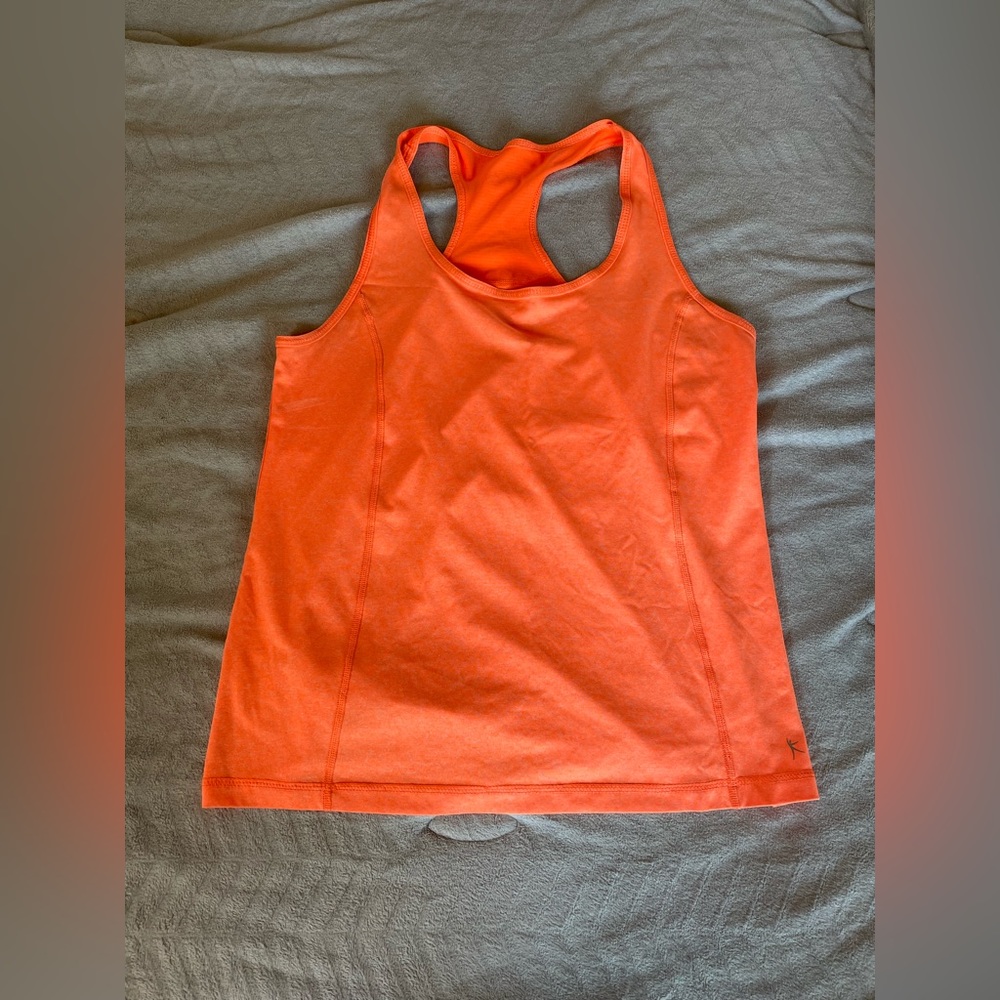 orange athletic dri- fit racer back tank top